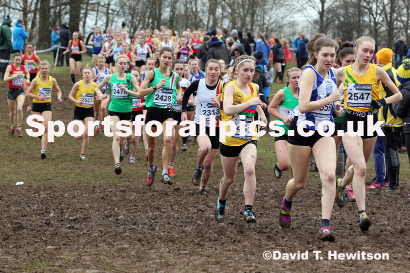 Womens under-20s, 2020 British Athletics Inter Counties Cross Country Champs., Prestwold Hall, Loughborough. Photo: David T. Hewitson/Sports for All Pics